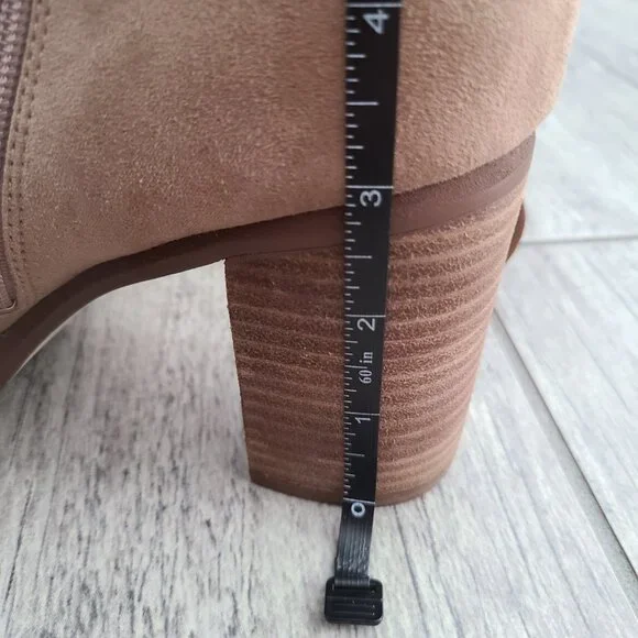 Nine West lace up ankle booties tan suede size 8.5 women's - Picture 14 of 15